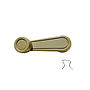 Manecilla de subir vidrio beige con metal